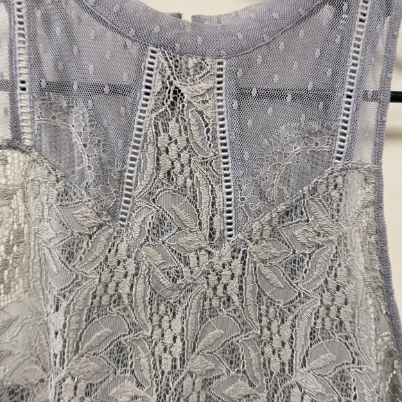 Free People Small grey lace tank top womens $50 - Picture 4 of 7